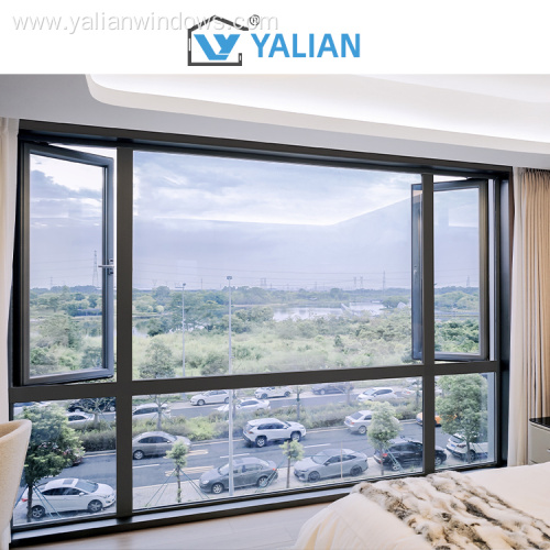 French Aluminum Casement Windows Double Glazing